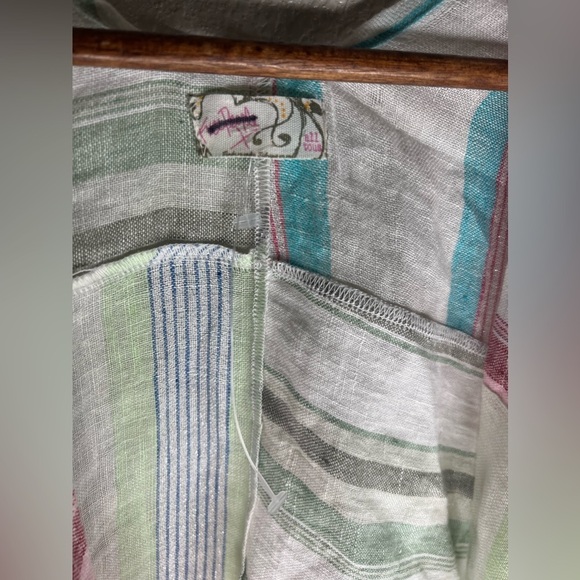 NWOT Free People 100% Linen Sail Away Kimono One Size - Picture 9 of 13